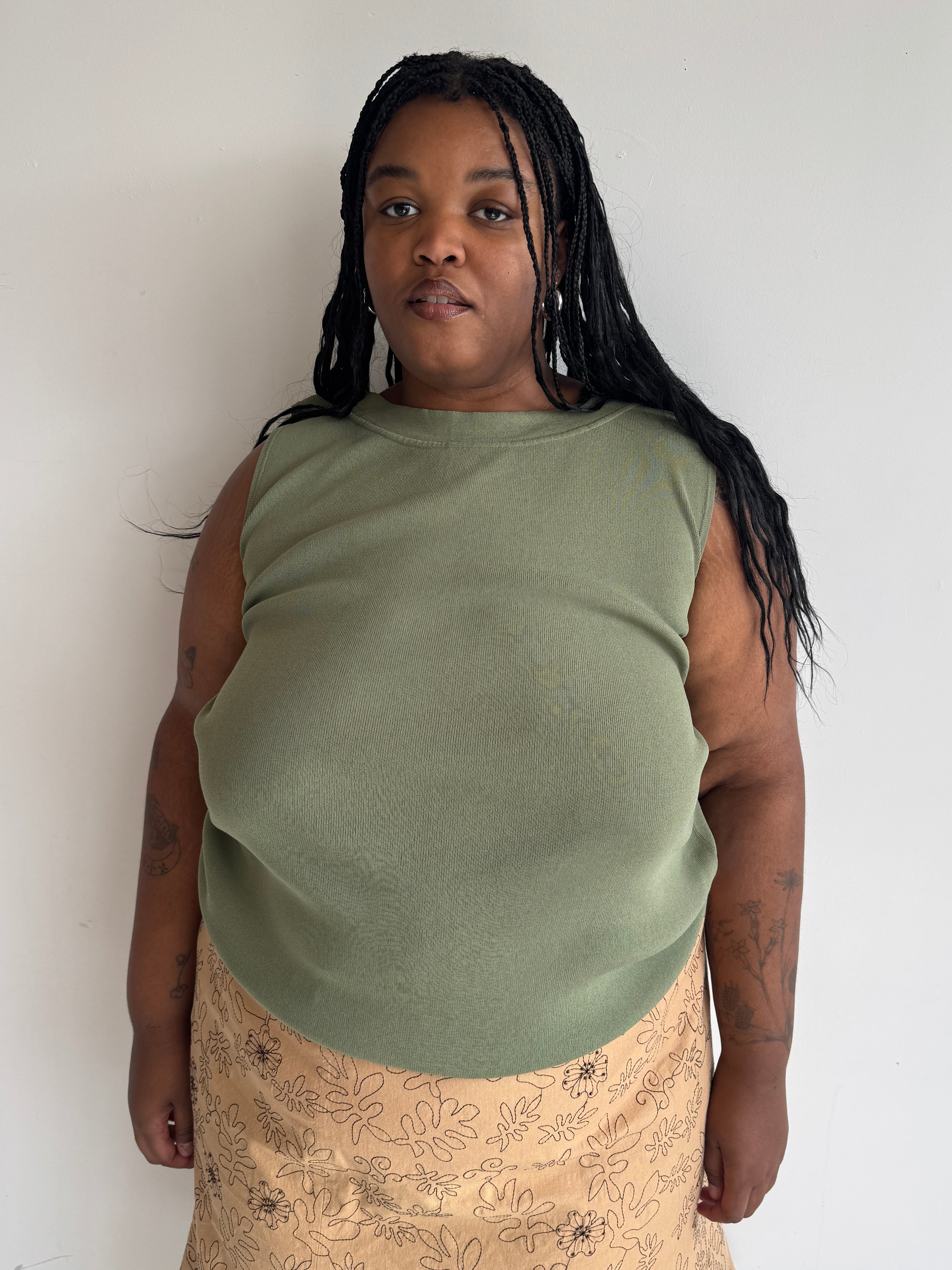Vintage - Green Sweater Tank (3X)