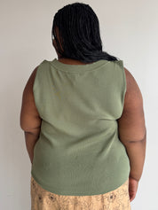 Vintage - Green Sweater Tank (3X)