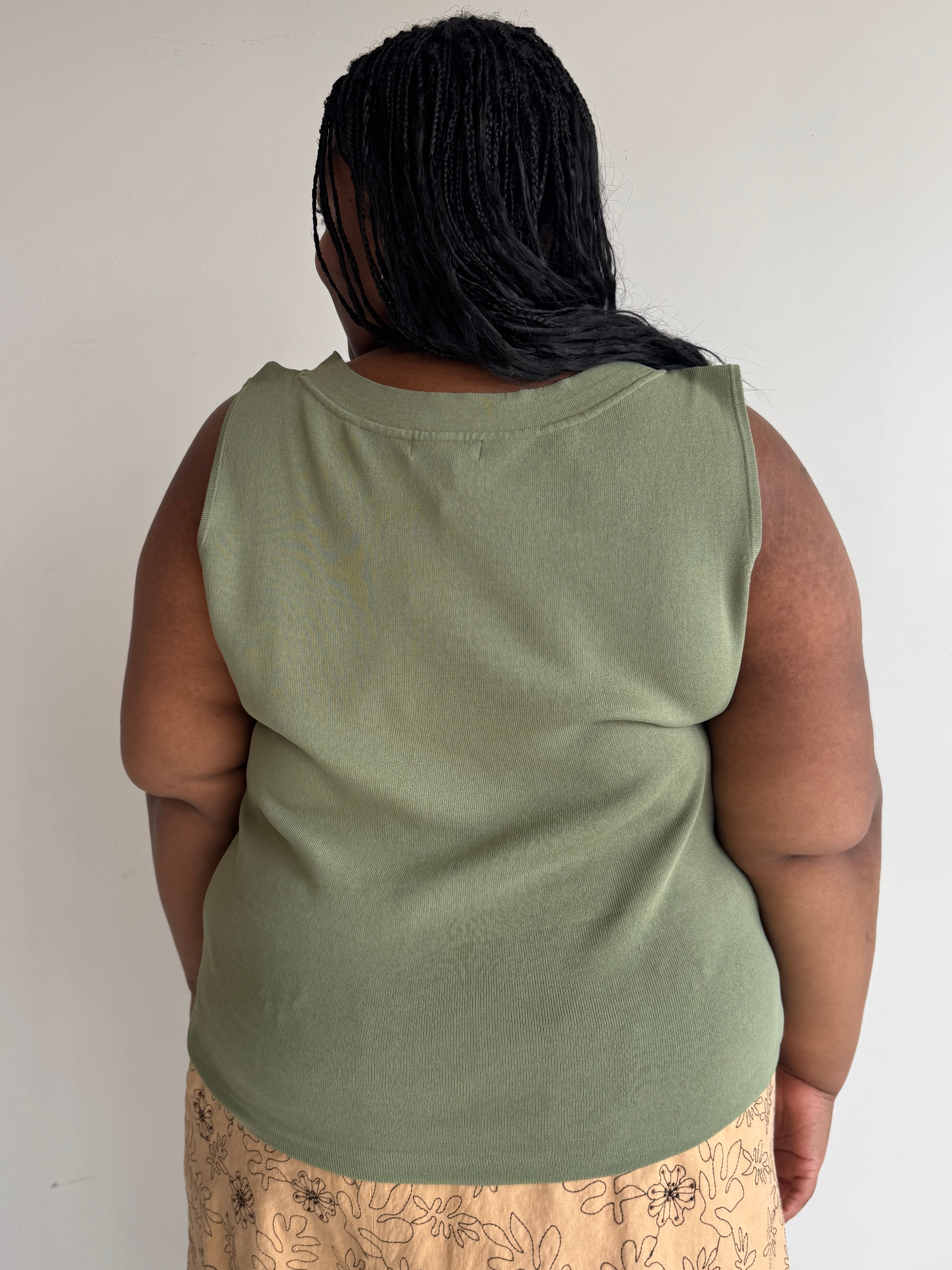 Vintage - Green Sweater Tank (3X)