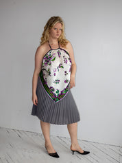 Vintage - Gray Pleated Skirt (XL)