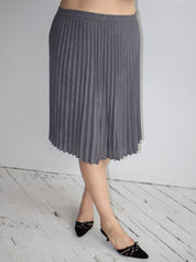 Vintage - Gray Pleated Skirt (XL)