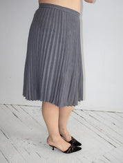 Vintage - Gray Pleated Skirt (XL)