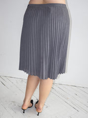 Vintage - Gray Pleated Skirt (XL)