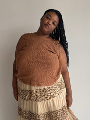 Vintage - Brown Lace Tank (3X)