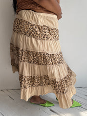 Vintage - Leopard Tiered Skirt (3X)