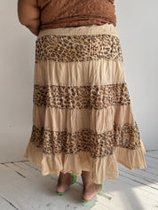Vintage - Leopard Tiered Skirt (3X)