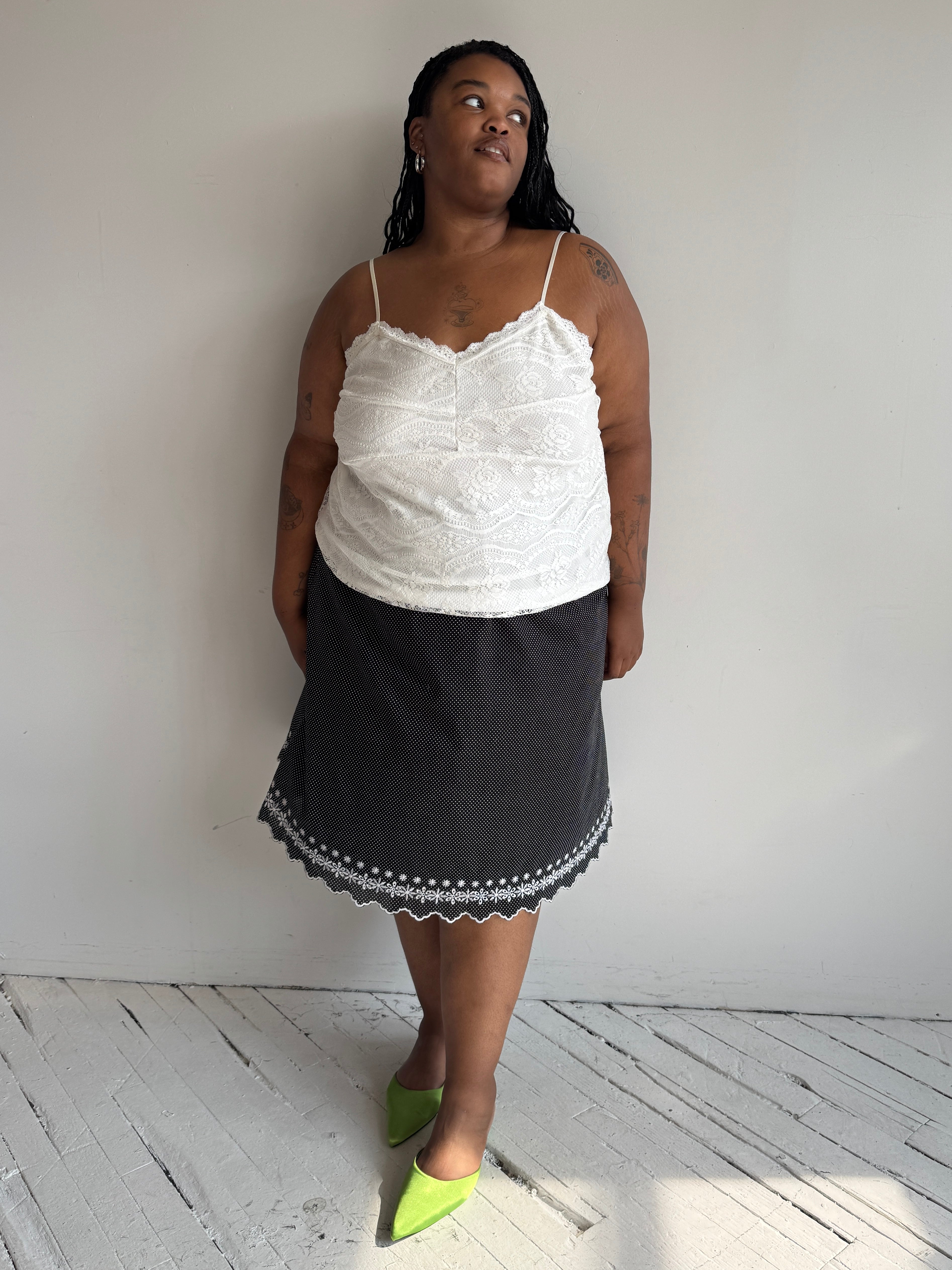 Vintage - White Lace Tank (3X)
