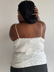 Vintage - White Lace Tank (3X)