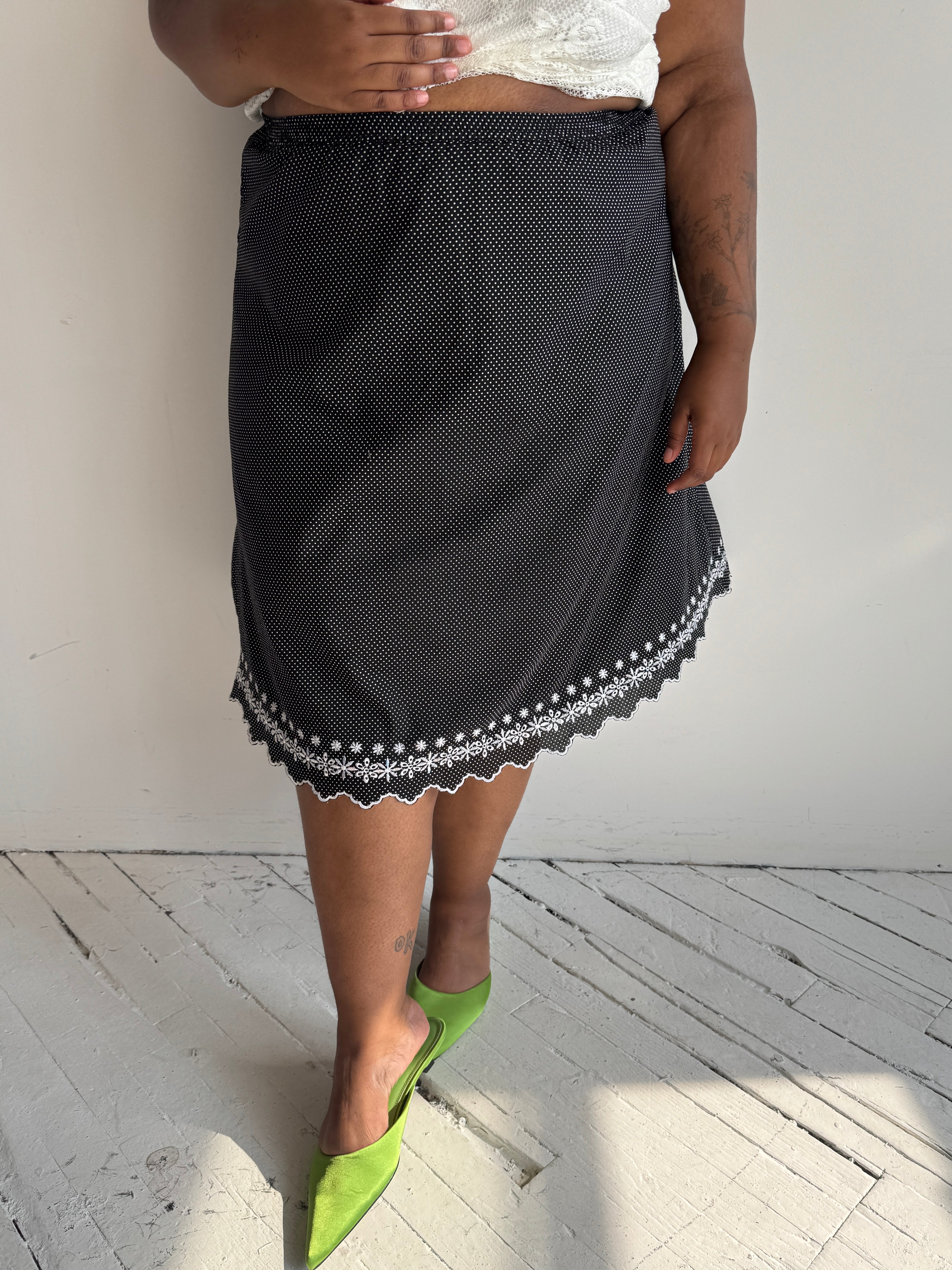 Vintage - Polka Dot Cotton Skirt (2X/3X)