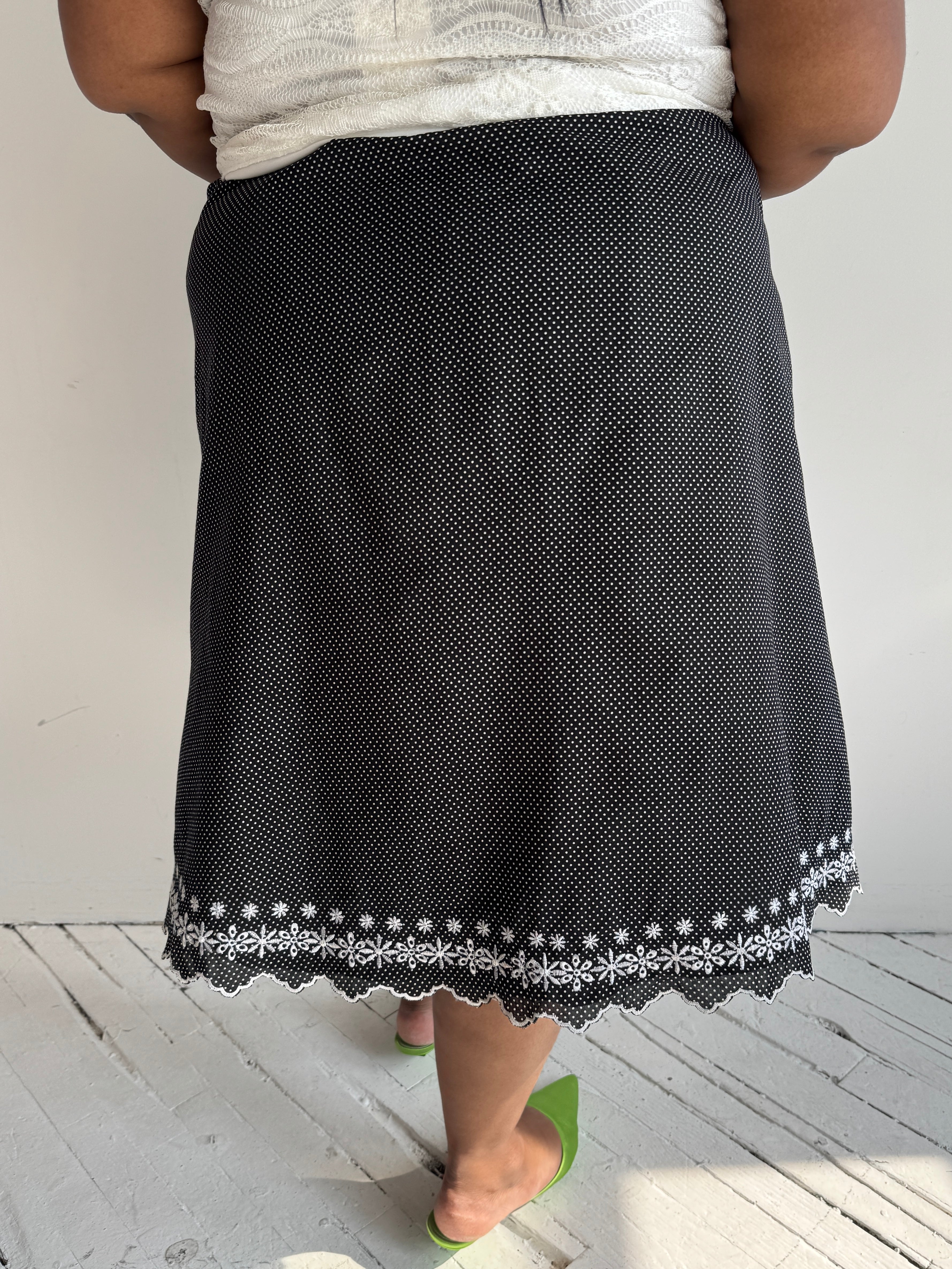 Vintage - Polka Dot Cotton Skirt (2X/3X)