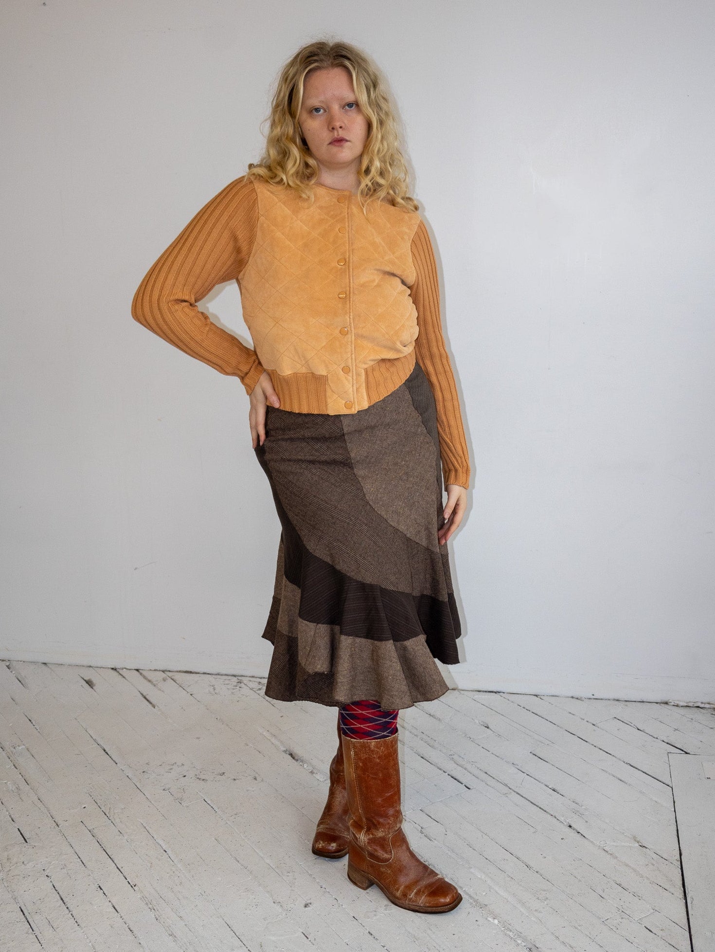 Vintage - Knit and Suede Jacket (L)