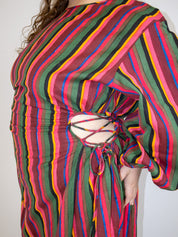 NBNW - Sleeved Cut Out Blocko Dress (1X-4X)