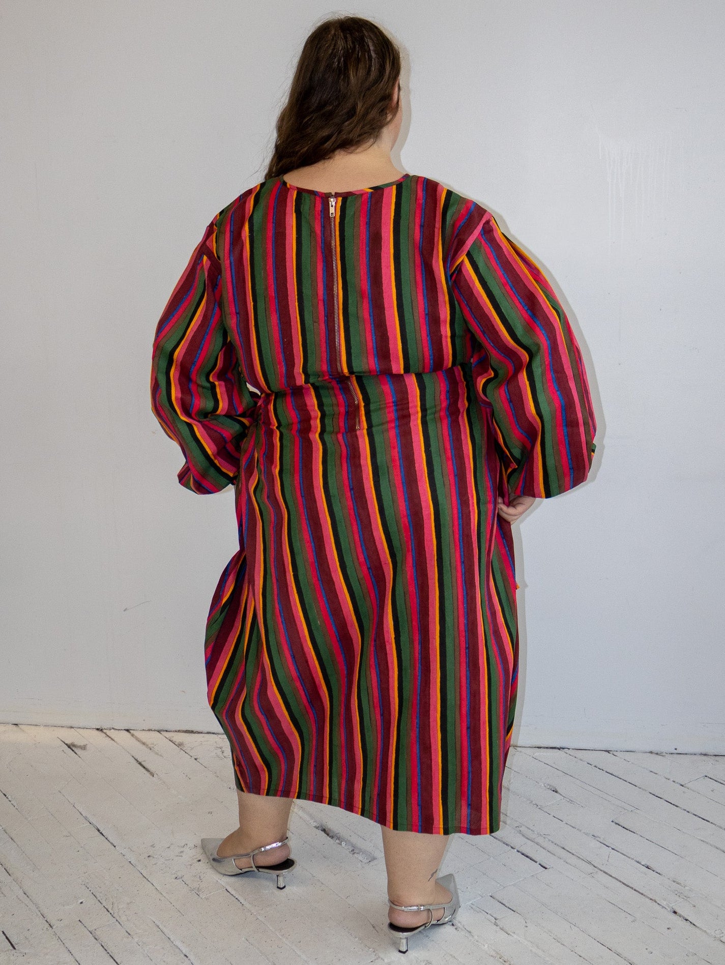 NBNW - Sleeved Cut Out Blocko Dress (1X-4X)