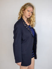 Shop Journal x BRZ - Navy Embellished Blazer (L/XL)
