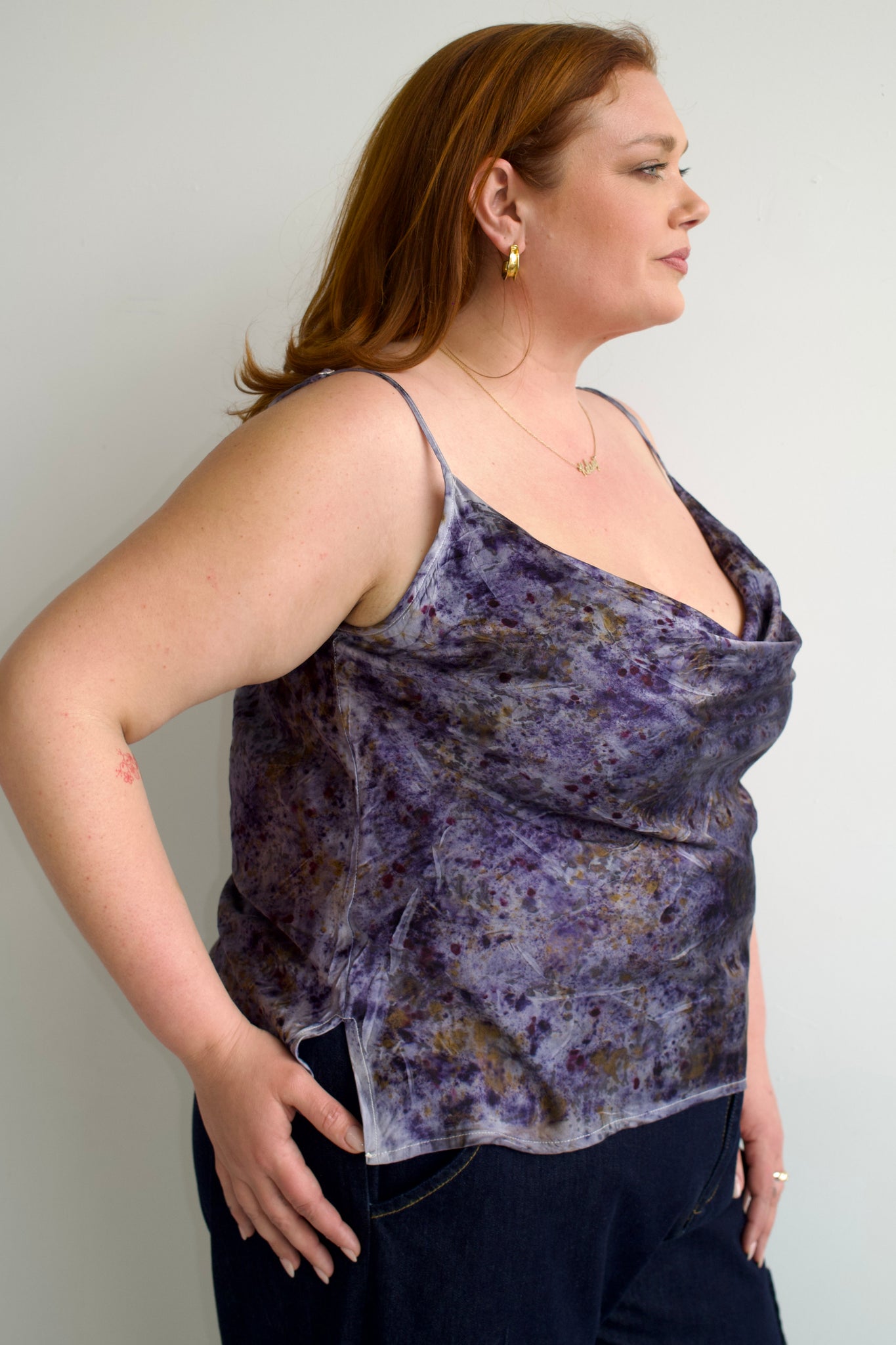 Laila Textiles - Purple Orchid Silk Top (XL-3X)