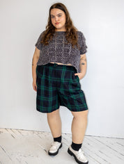Flower Boy Ted - Charcoal Crochet Top (2X-5X)