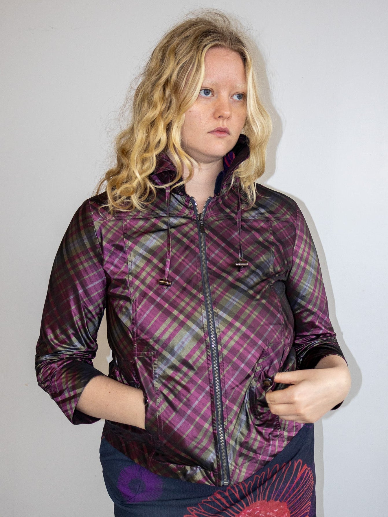 Vintage - Iridescent Plaid Jacket (L/XL)