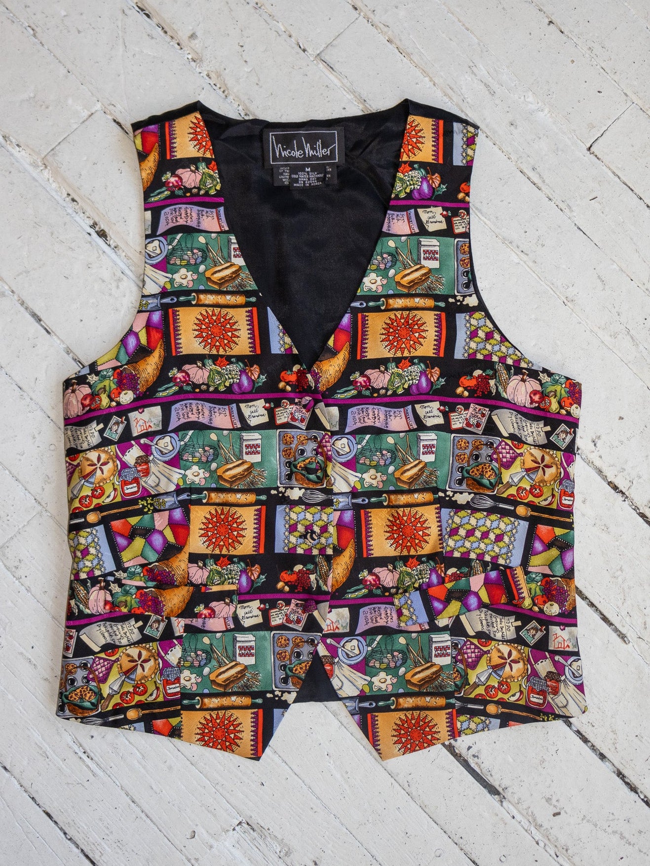 Nicole Miller - Silk Grandma's House Vest (M)