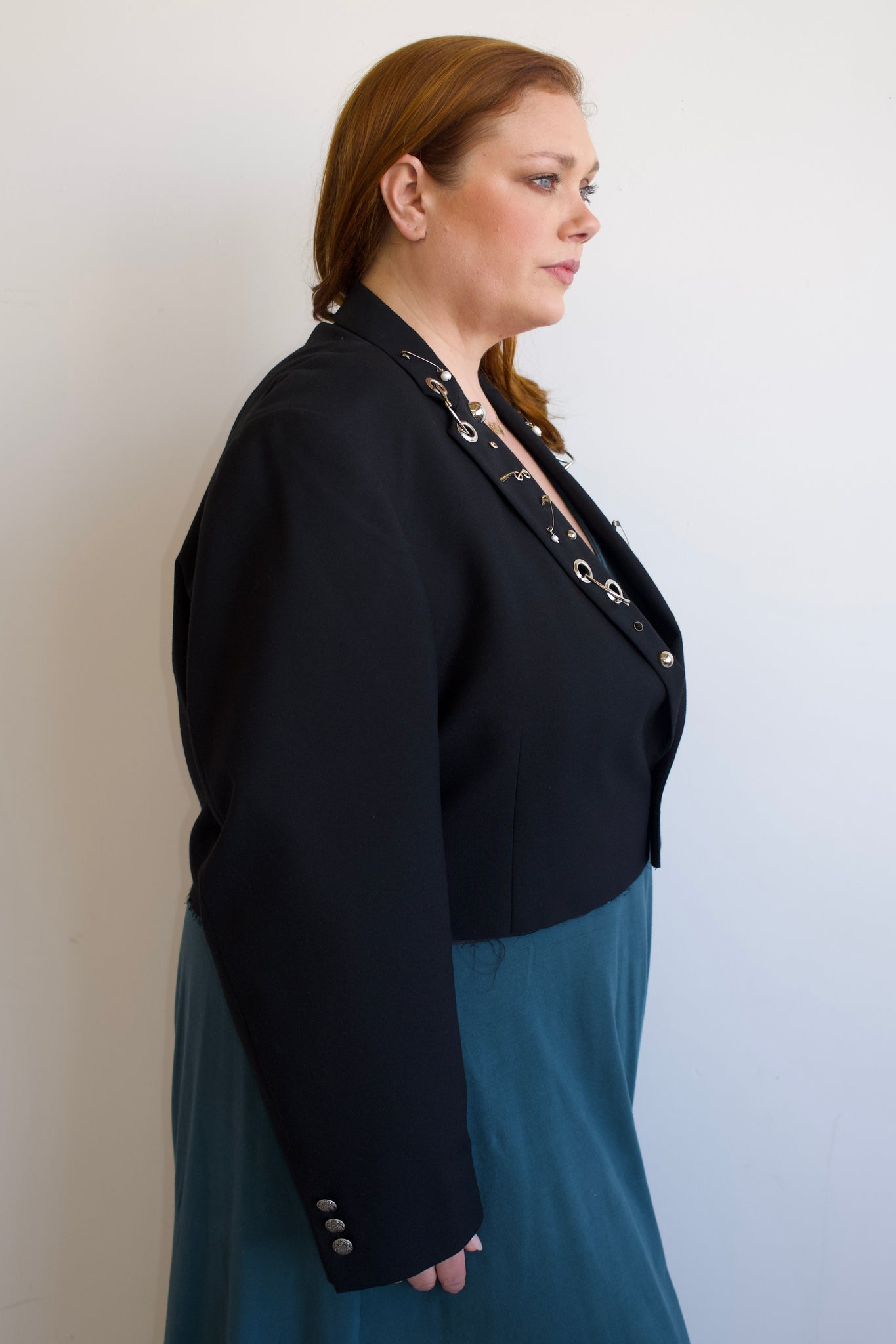 Shop Journal - Black Pierced Blazer (1X/2X)