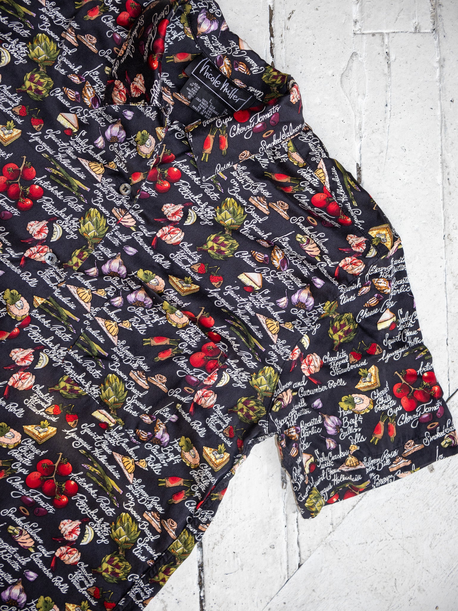 Nicole Miller - Silk Appetizer Shirt (L)