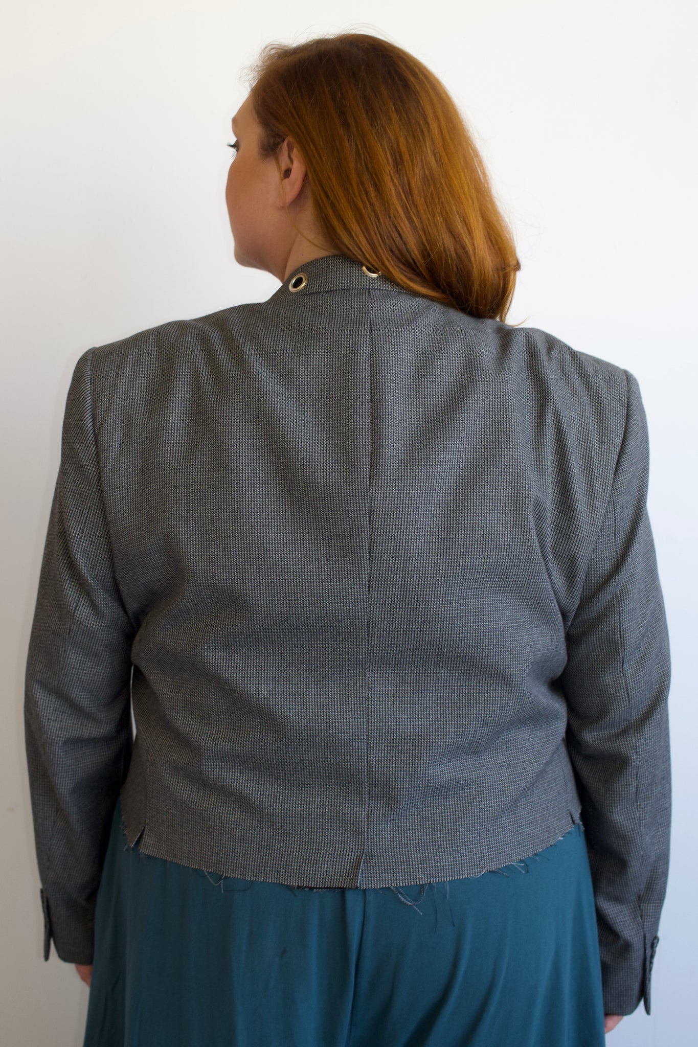 Shop Journal - Gray Grommet Blazer (1X)