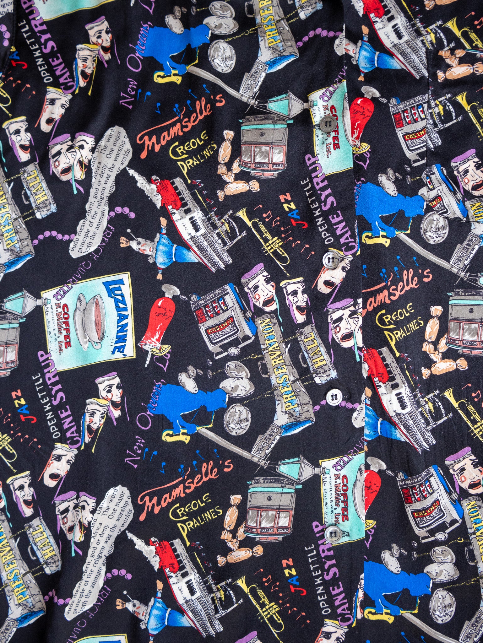 Nicole Miller - Silk New Orleans Coffee Shirt (L/XL)