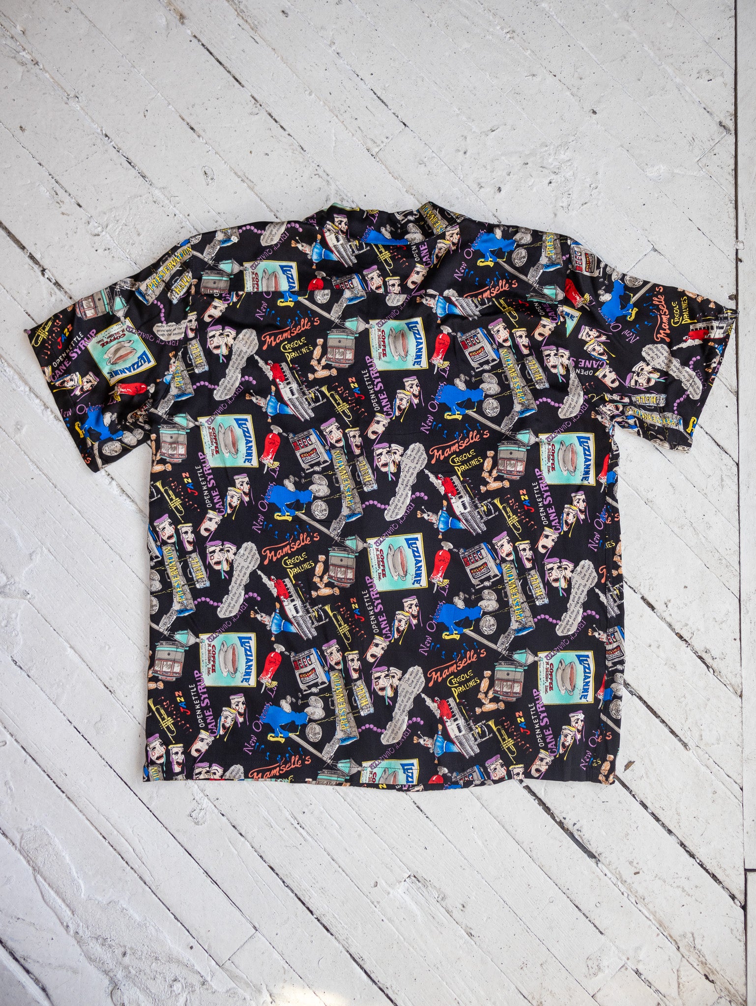 Nicole Miller - Silk New Orleans Coffee Shirt (L/XL)