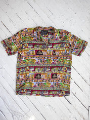 Nicole Miller - Silk Graham Wine Shirt (M/L)