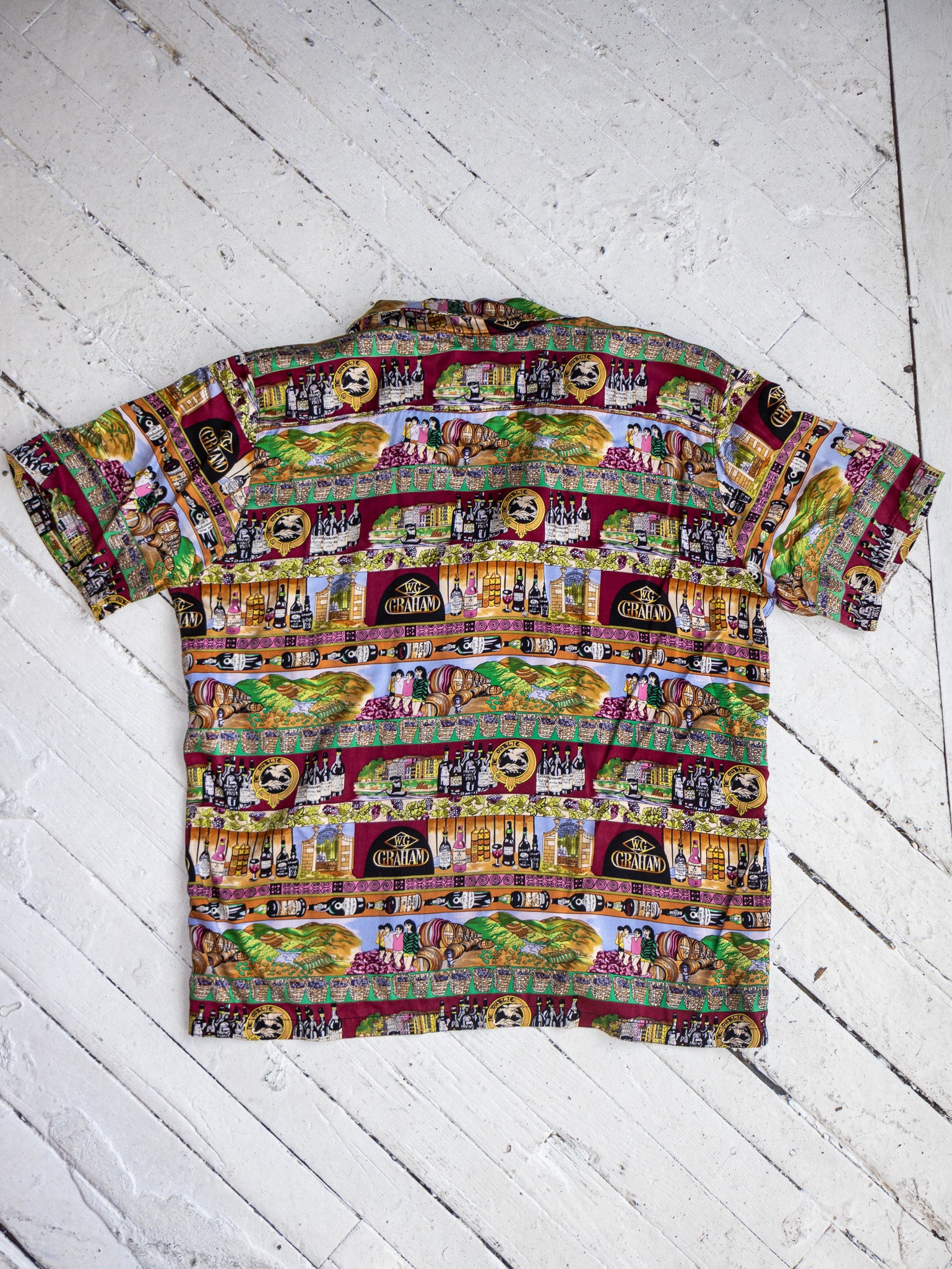 Nicole Miller - Silk Graham Wine Shirt (M/L)