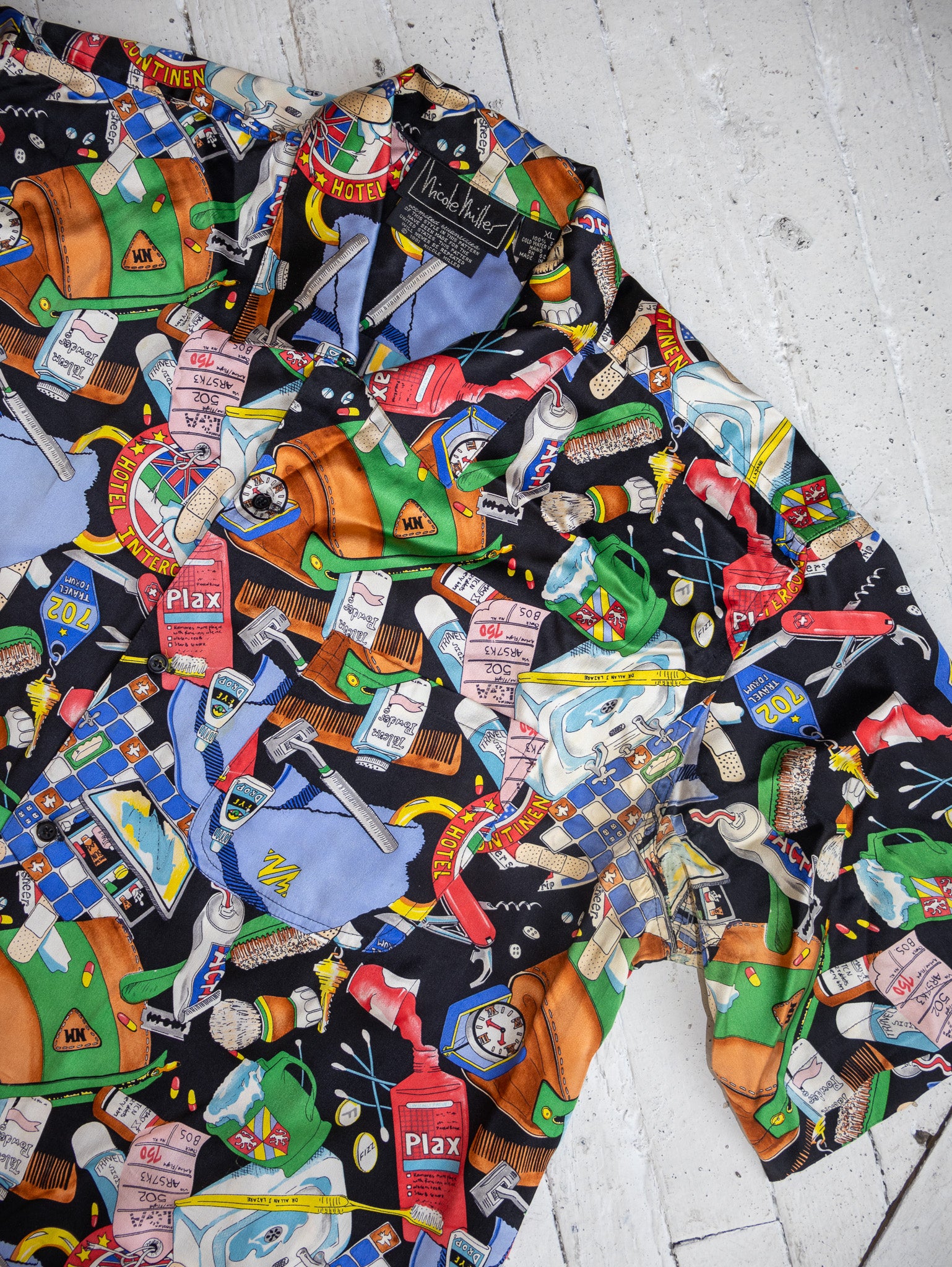 Nicole Miller - Silk Toiletry Bag Shirt (XL/1X)