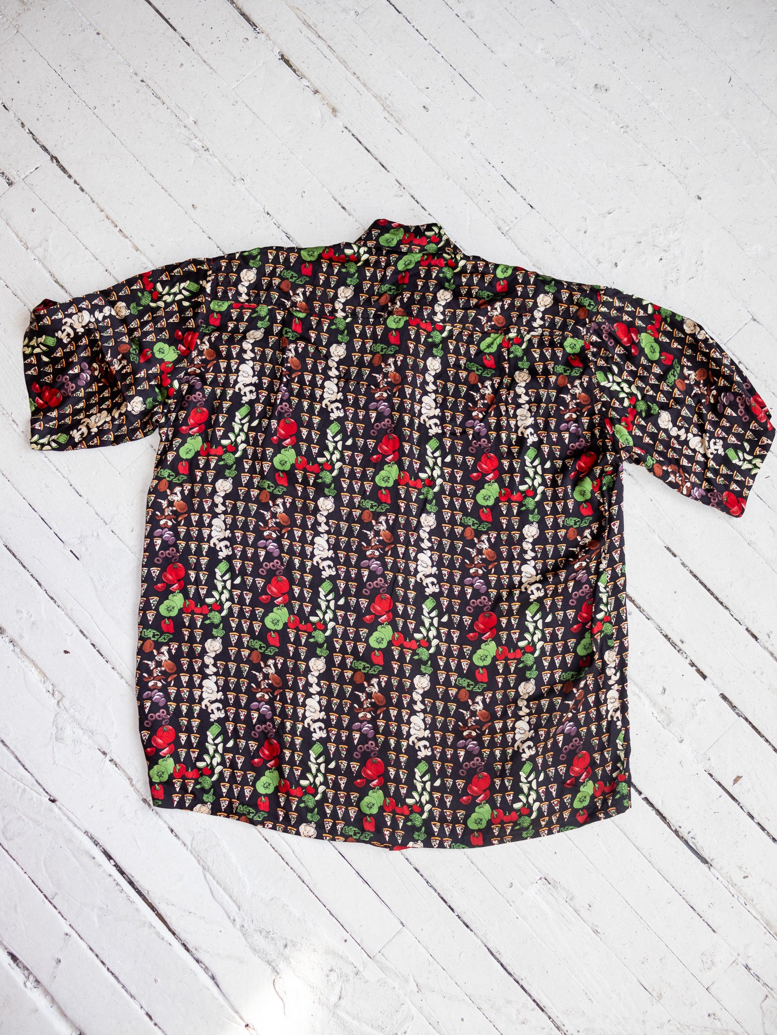 Nicole Miller - Silk Striped Pizza Shirt (XL/1X)