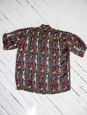 Nicole Miller - Silk Striped Pizza Shirt (XL/1X)