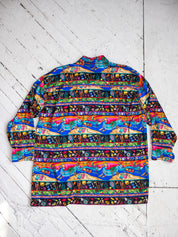 Nicole Miller - Silk Long Sleeve Antigua Shirt (L)