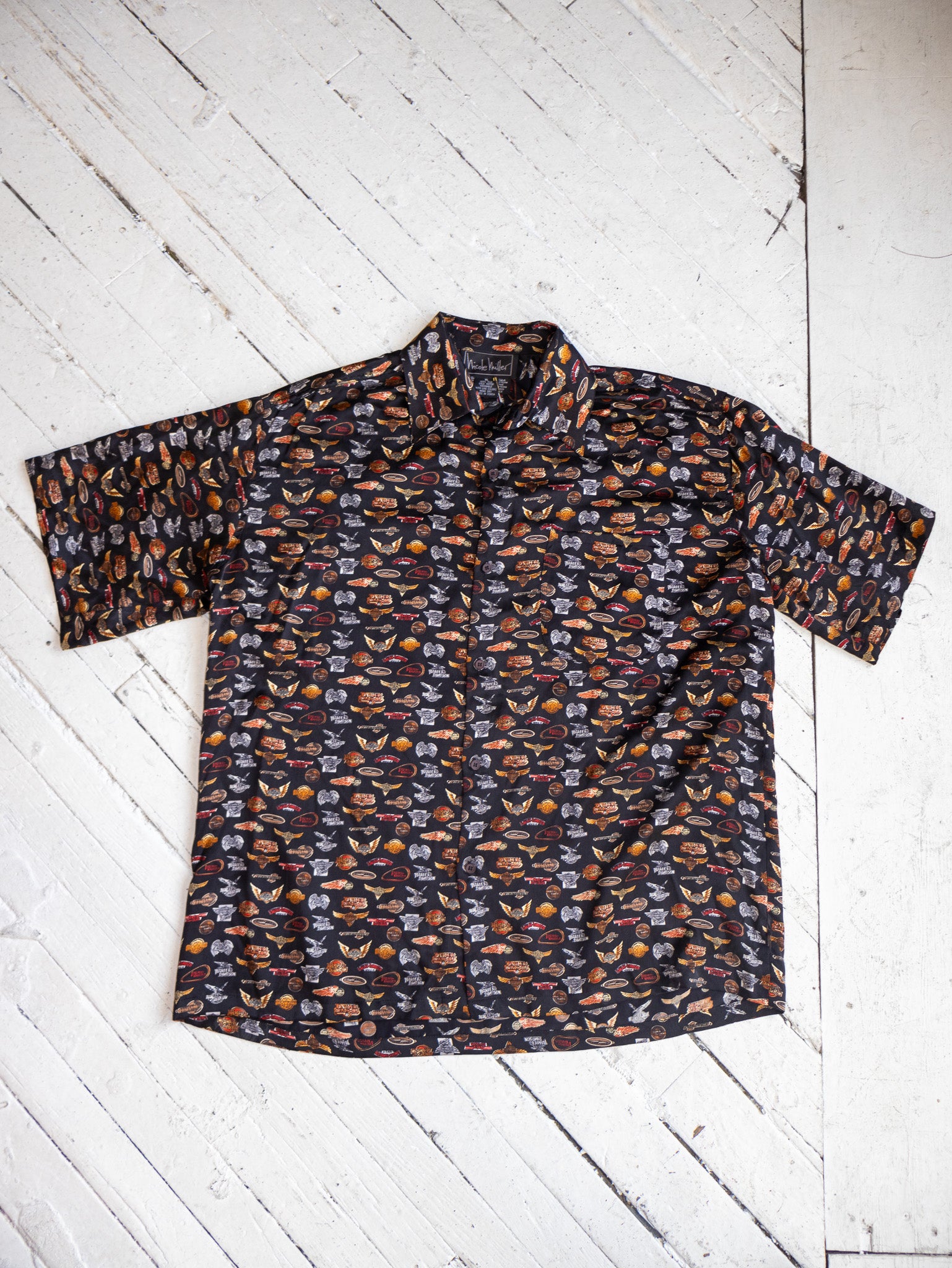 Nicole Miller - Silk Harley Davidson Shirt (XL/1X)