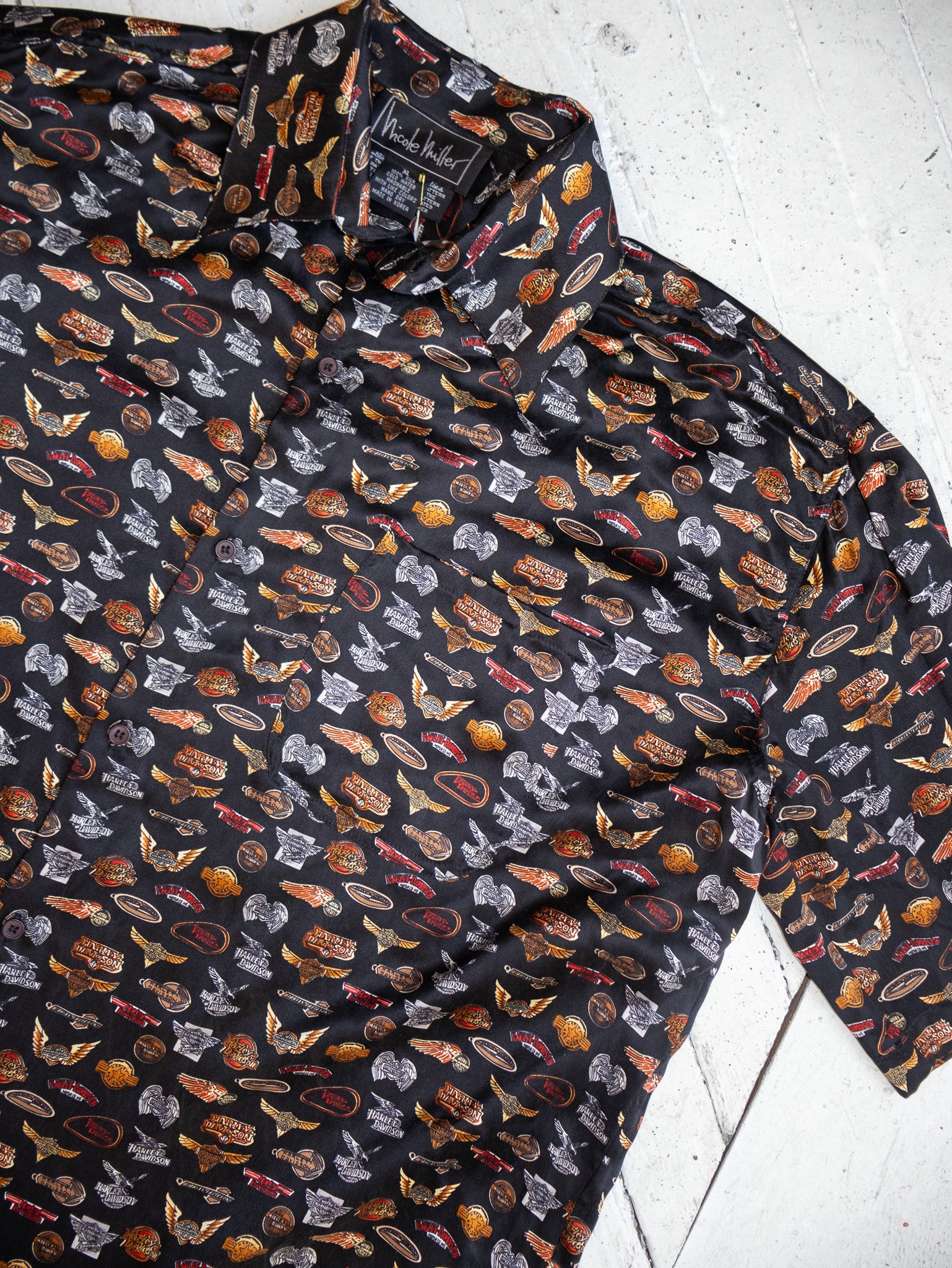 Nicole Miller - Silk Harley Davidson Shirt (XL/1X)