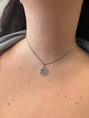 Vintage - Silver Flower Necklace (14”)