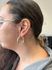 Vintage - Thick Silver Hoops