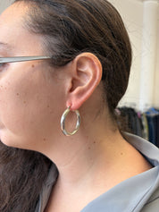 Vintage - Thick Silver Hoops