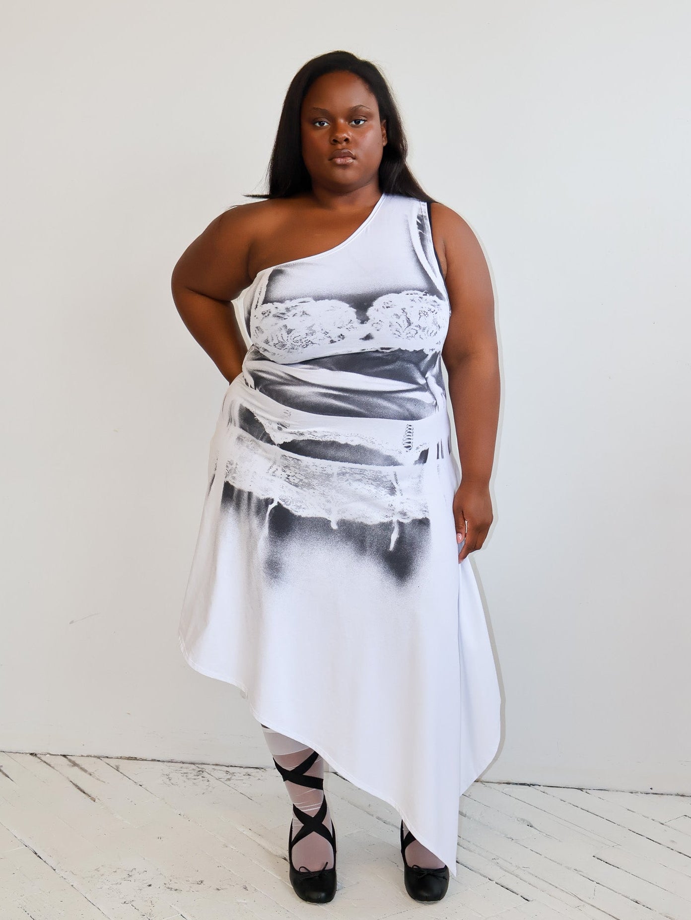 Kenza Iatrides - White Lingerie Dress (XL-2X)