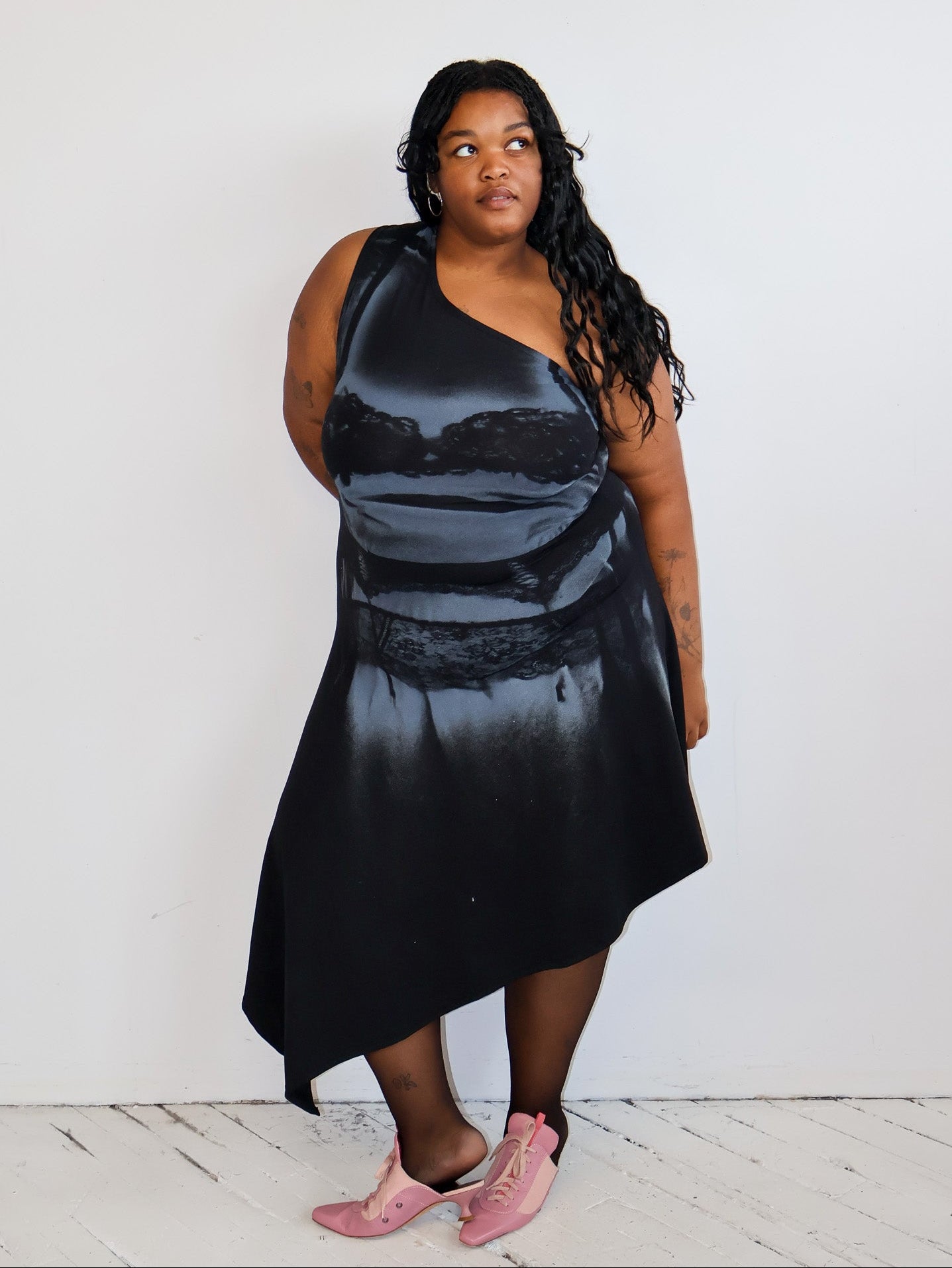 Kenza Iatrides - Black Lingerie Dress (XL-2X)