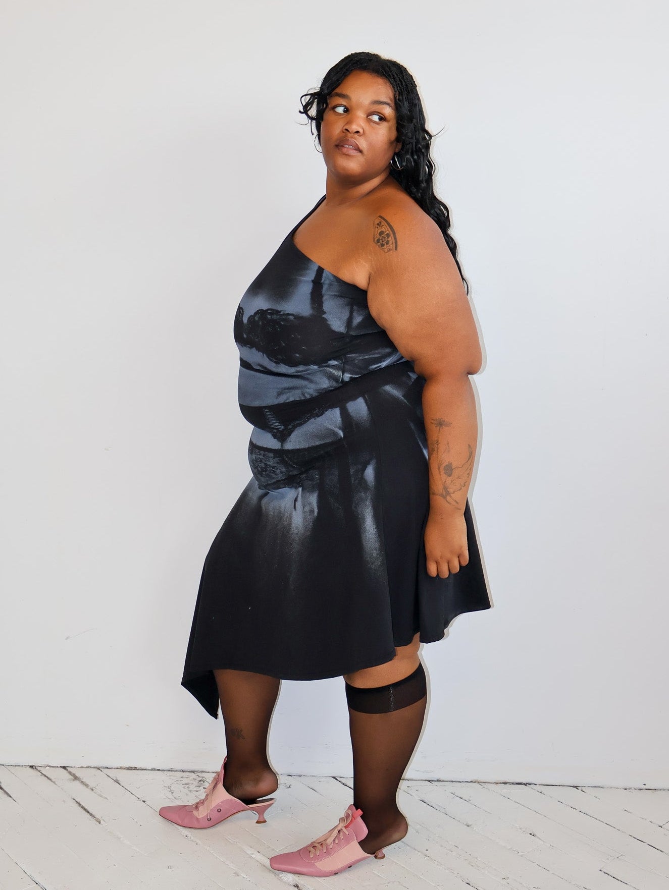 Kenza Iatrides - Black Lingerie Dress (XL-2X)