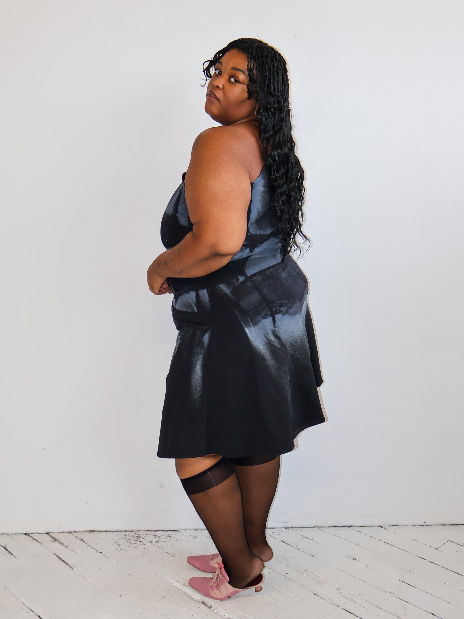 Kenza Iatrides - Black Lingerie Dress (XL-2X)