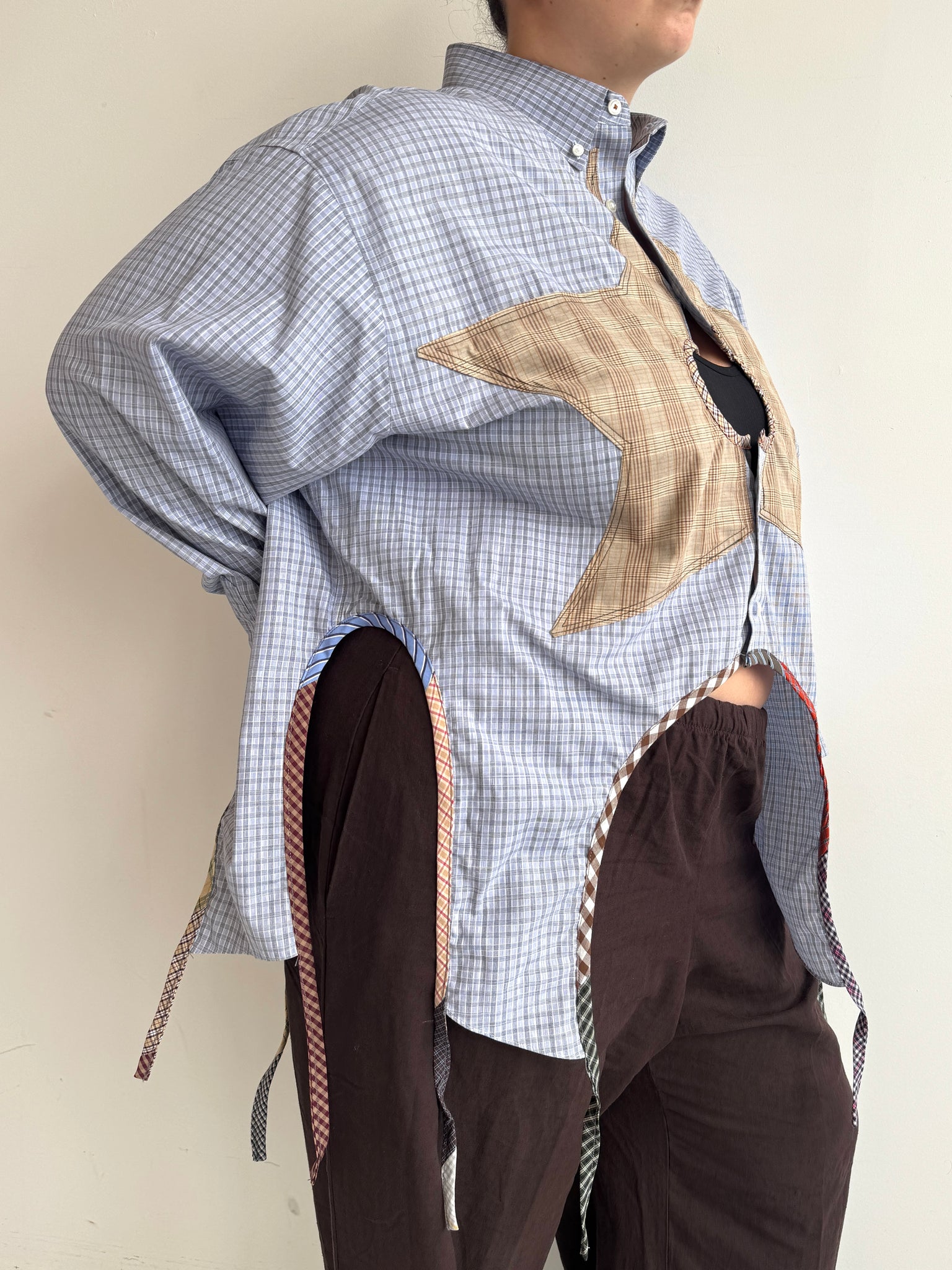 Tiberi x BRZ - Blue & Yellow Reworked Cutout Star Shirt (3X)