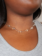 Sea + Pattern - Clear Quartz Tube Necklace