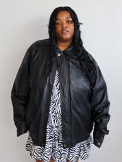 Vintage - Black Leather Jacket (3X)