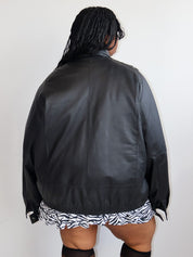 Vintage - Black Leather Jacket (3X)