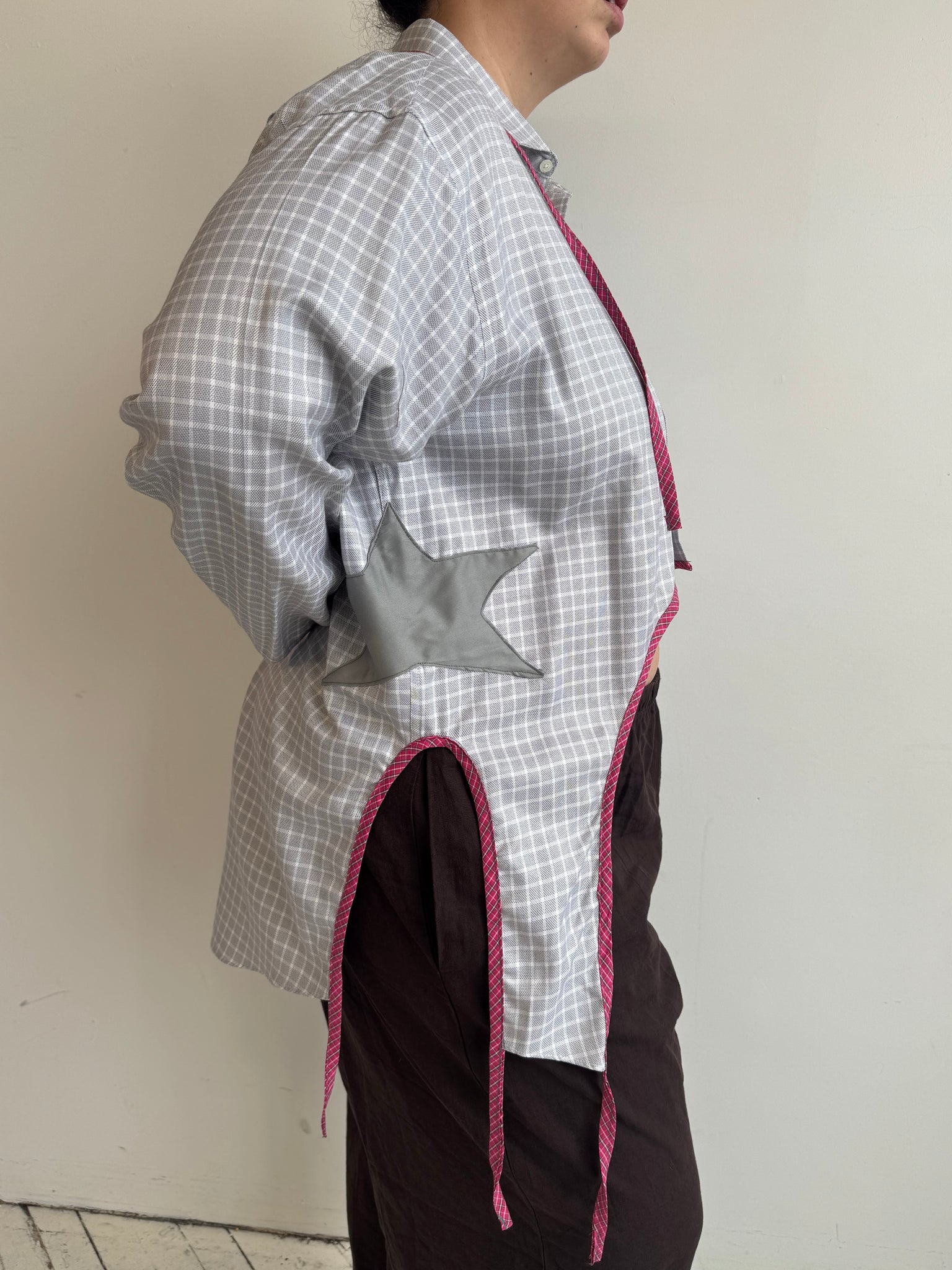 Tiberi x BRZ - Grey & Pink Reworked Star Shirt (1X)