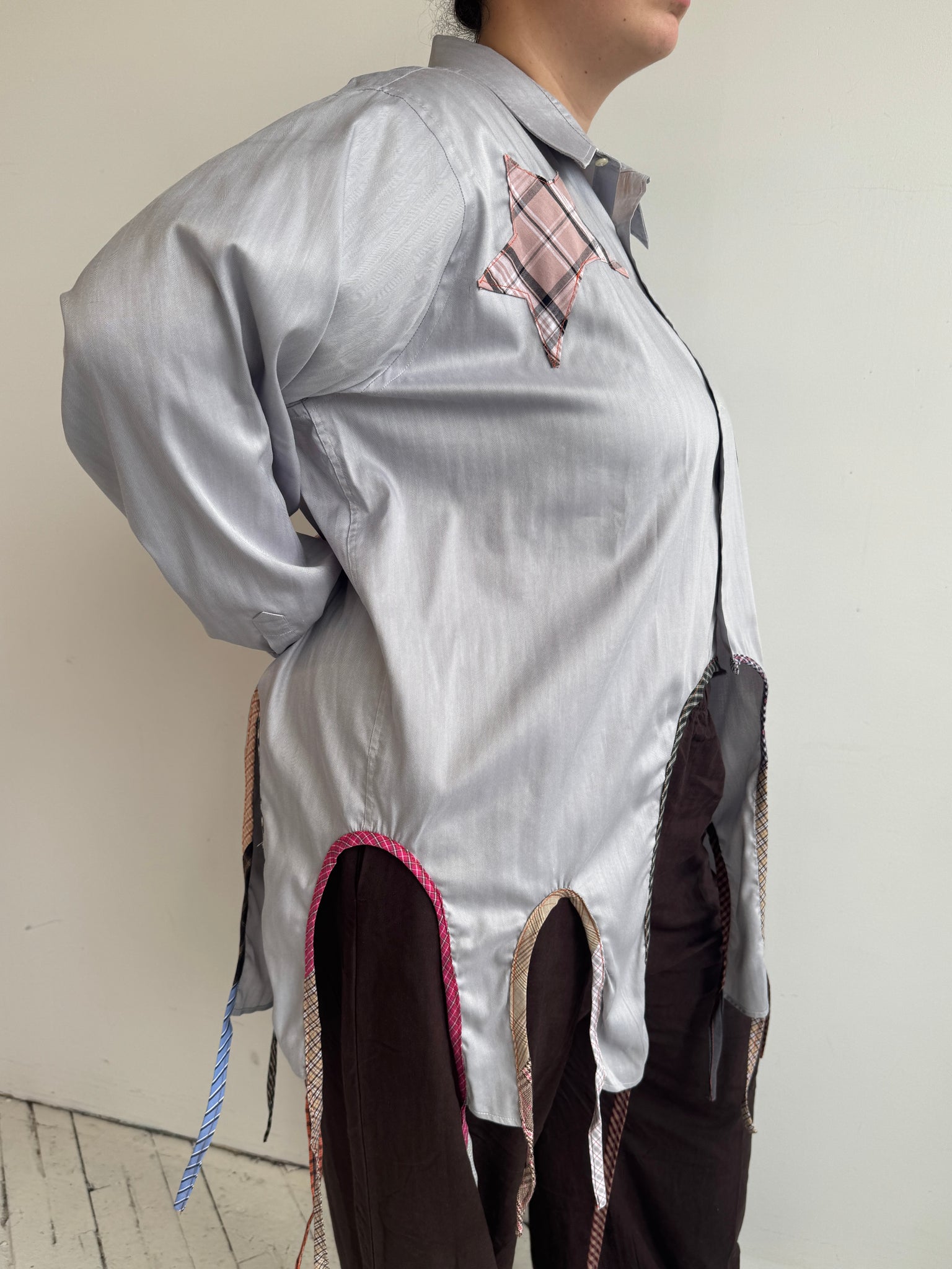 Tiberi x BRZ - Grey & Pink Reworked Star Shirt (3X)