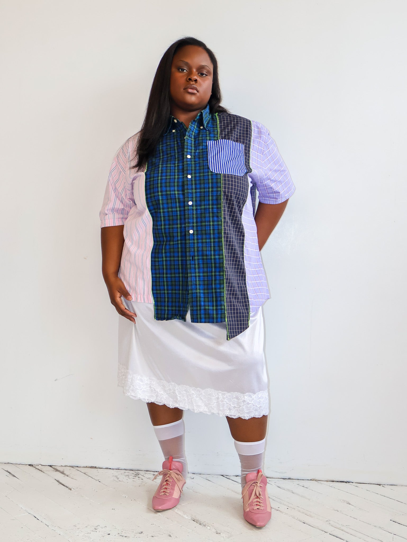 Cassie's Shop - Cami Short Sleeve Button Down (2X)