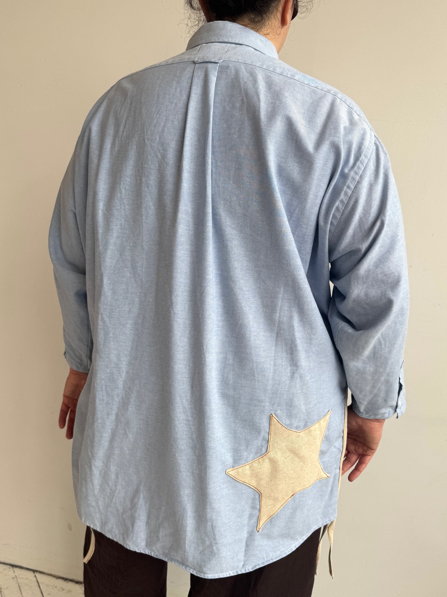 Tiberi x BRZ - Blue Reworked Cutout Shirt (3X)